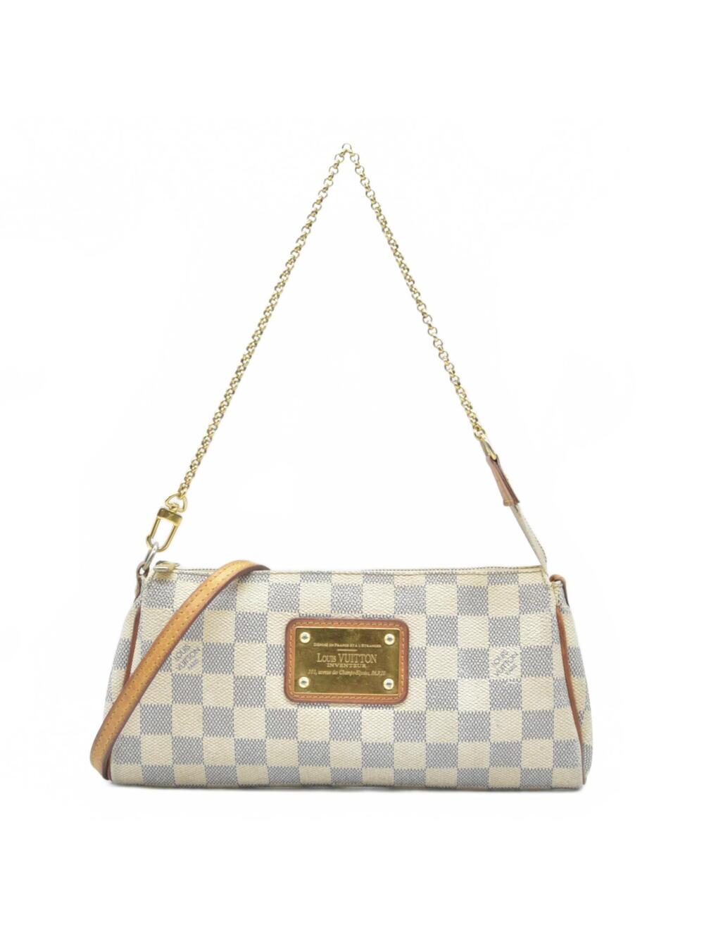 $1460 2012 Louis Vuitton Damier Azur Eva Clutch SN2182